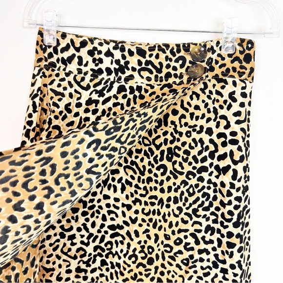 FAITHFULL THE BRAND ANTHROPOLOGIE BLACK BROWN LEOPARD WRAP SKIRT WOMENS SZ 2 - Picture 6 of 8